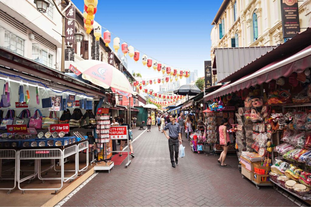 chinatown street market in singapore