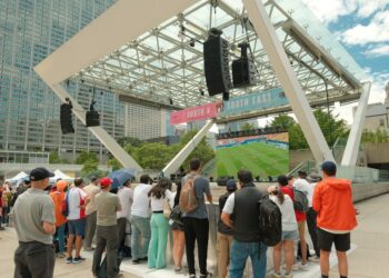 Excited fans gathered at one of Singapore's largest fan zones to watch the FIFA World Cup final weeks on a big screen